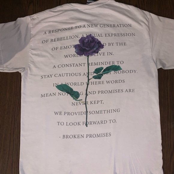 Broken promises shirt purple rose - Picture 2 of 3